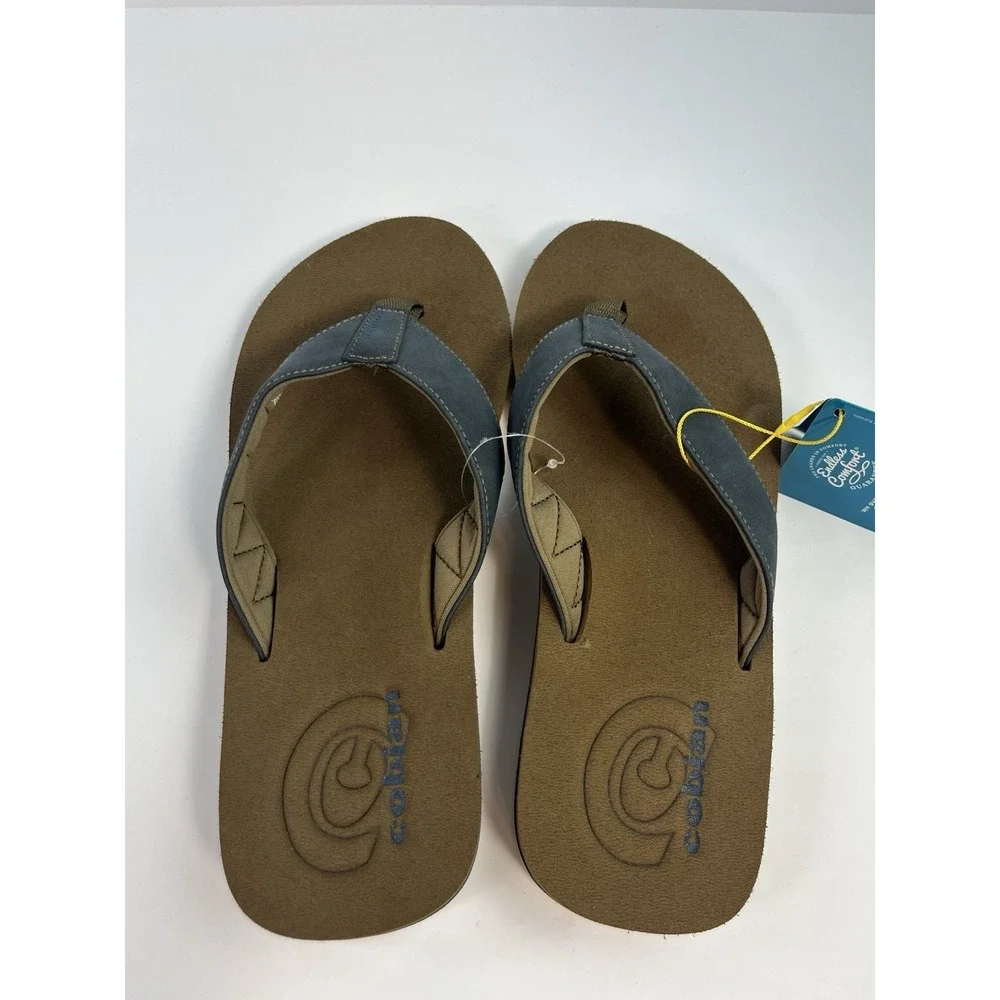 NEW Cobian Floater 2 Mens Size 13 Blue Brown Flip Flops FLT18-400